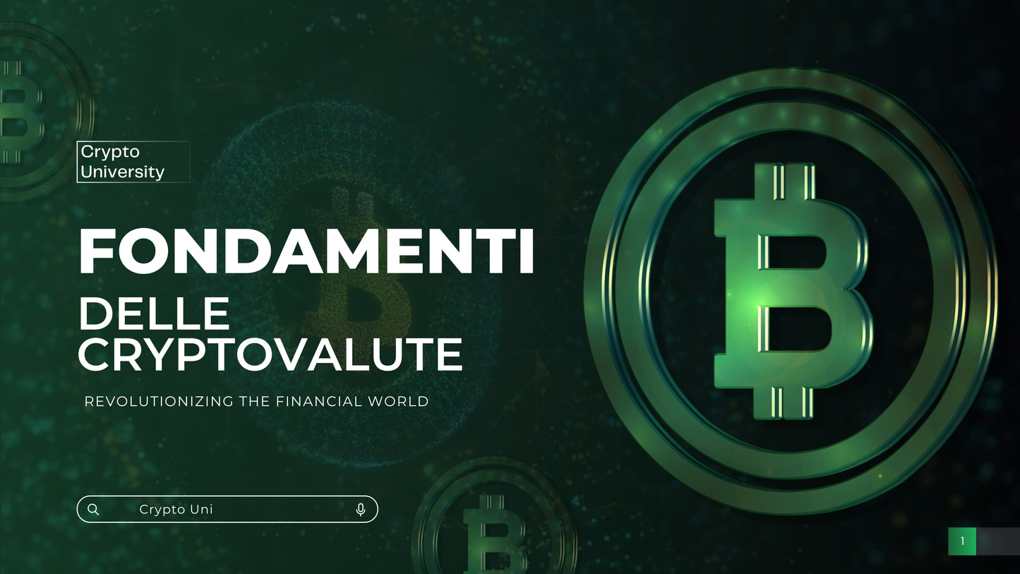 Fondamenti delle Criptovalute